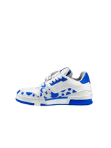 Louis Vuitton X Yayoi Kusuma Blue White Trainer Sneakers 4