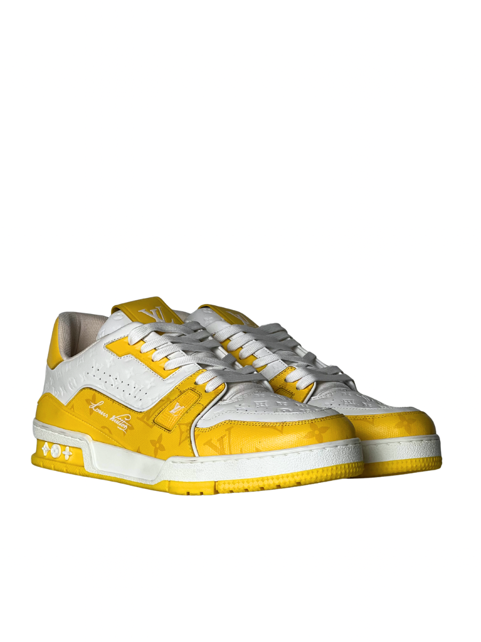 Louis Vuitton Monogram Yellow Trainer Sneakers