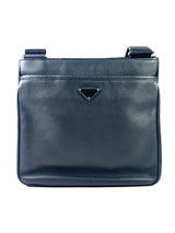 Prada Triangle Logo Grain Leather Messenger Bag 1