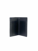 Christian Dior Black Grained Leather & Oblique Jacquard Pocket Wallet 2