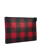 Christian Dior Homme Oblique Checkered Canvas Clutch 2