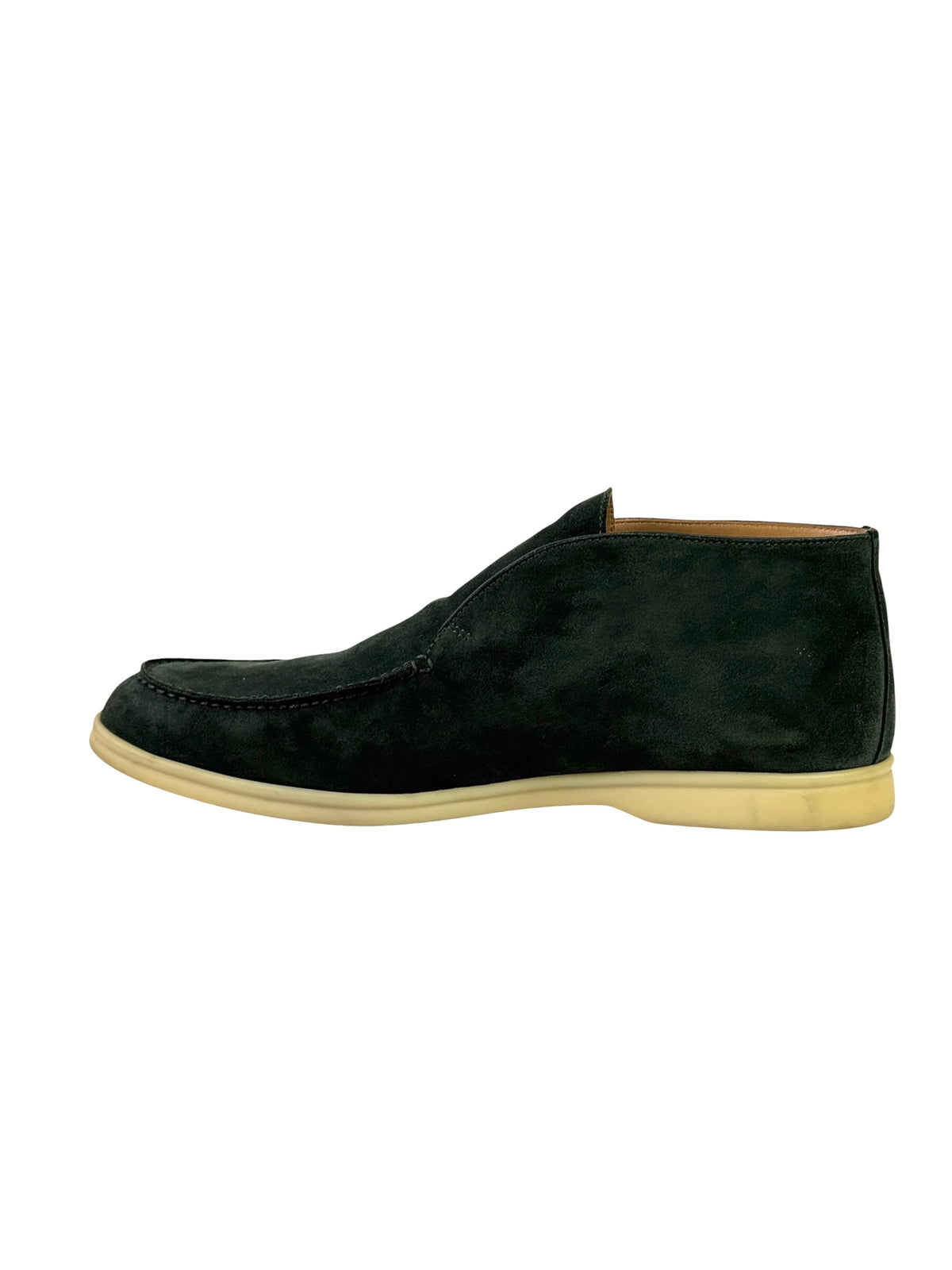 Loro Piana Open Walk Green Suede Slip On