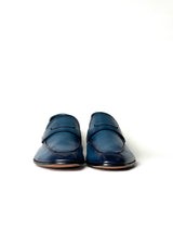 Berluti Lorenzo Scritto Kangaroo Leather Blue Loafers 2