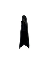 Prada Triangle Logo Saffiano Leather Standing Clutch 5