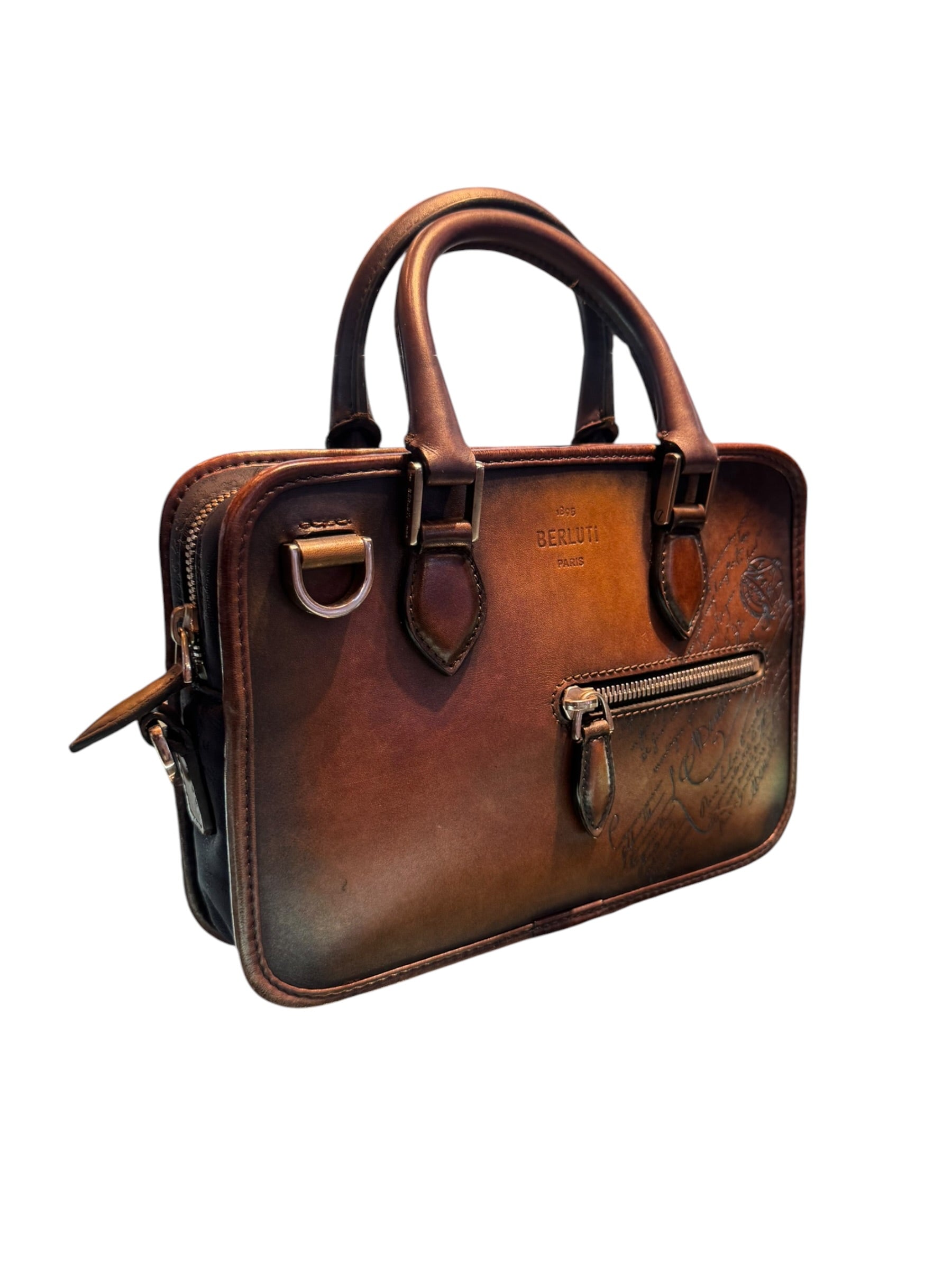Berluti Un Jour Scritto Brown Slingbag