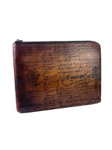 Berluti Scritto Nino GM Brown Clutch 2