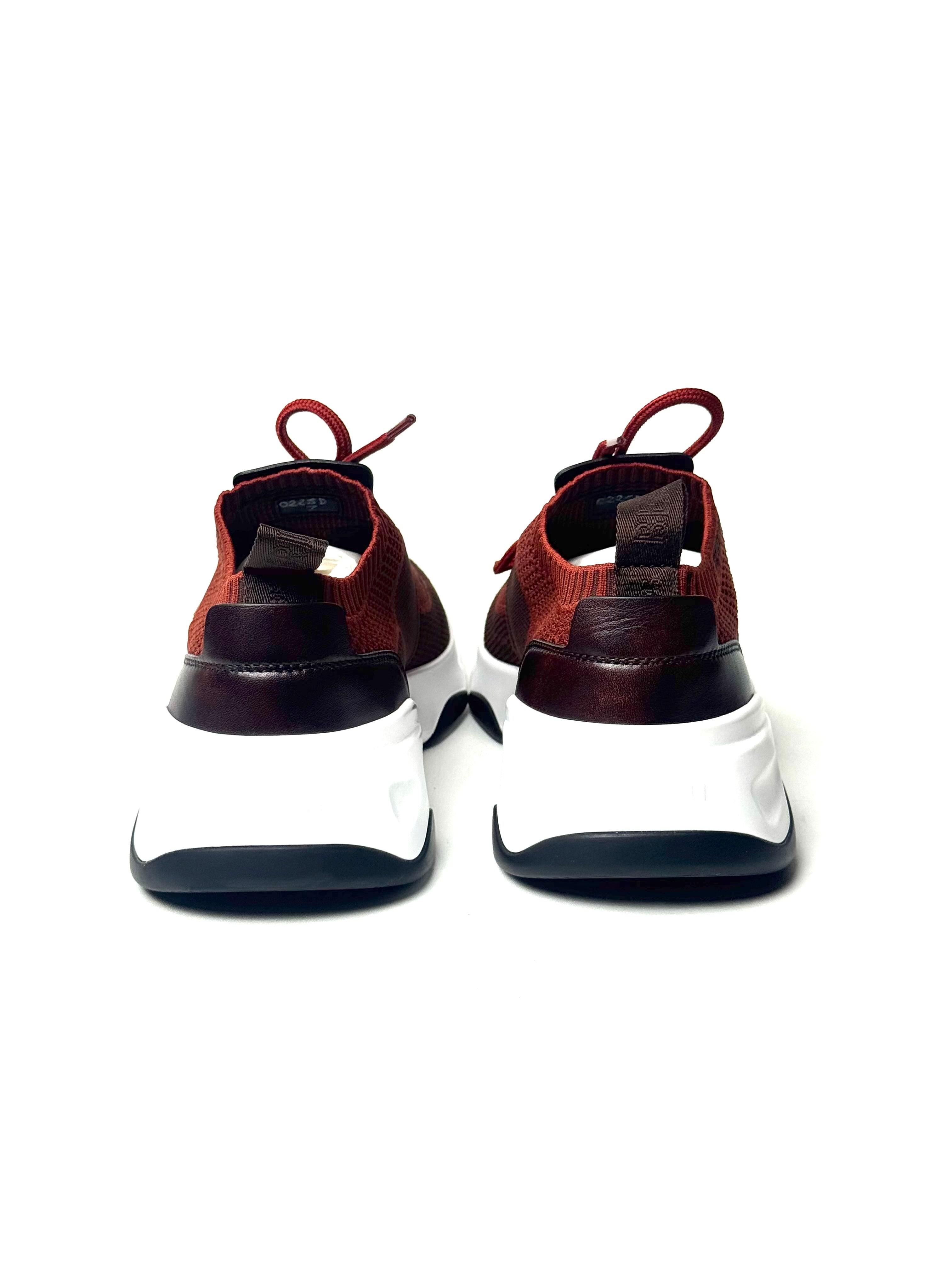Berluti Knit B Logo Red Sneakers