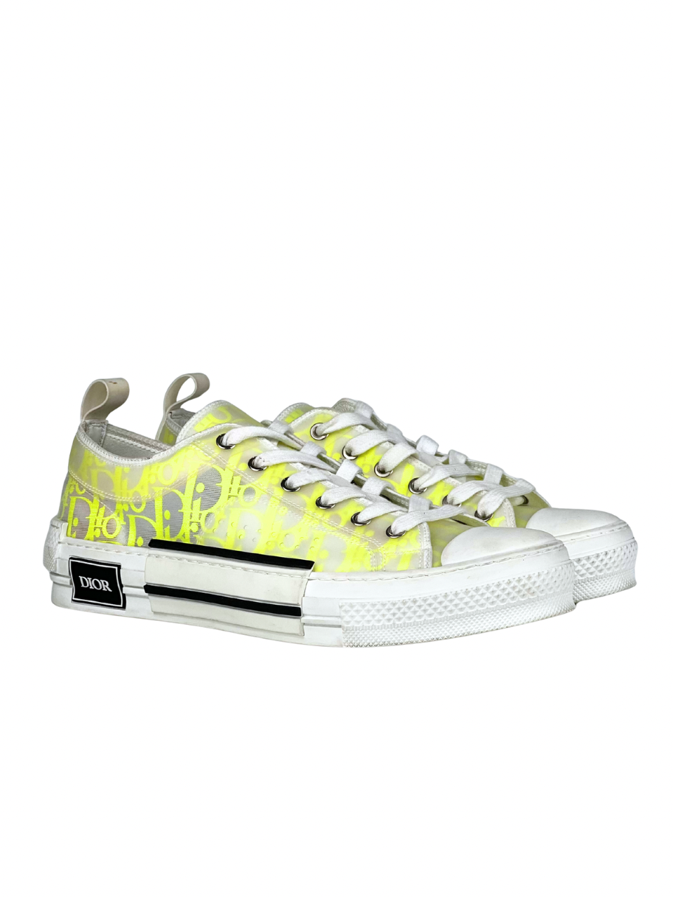 Christian Dior B23 Oblique Yellow Low Top Sneakers