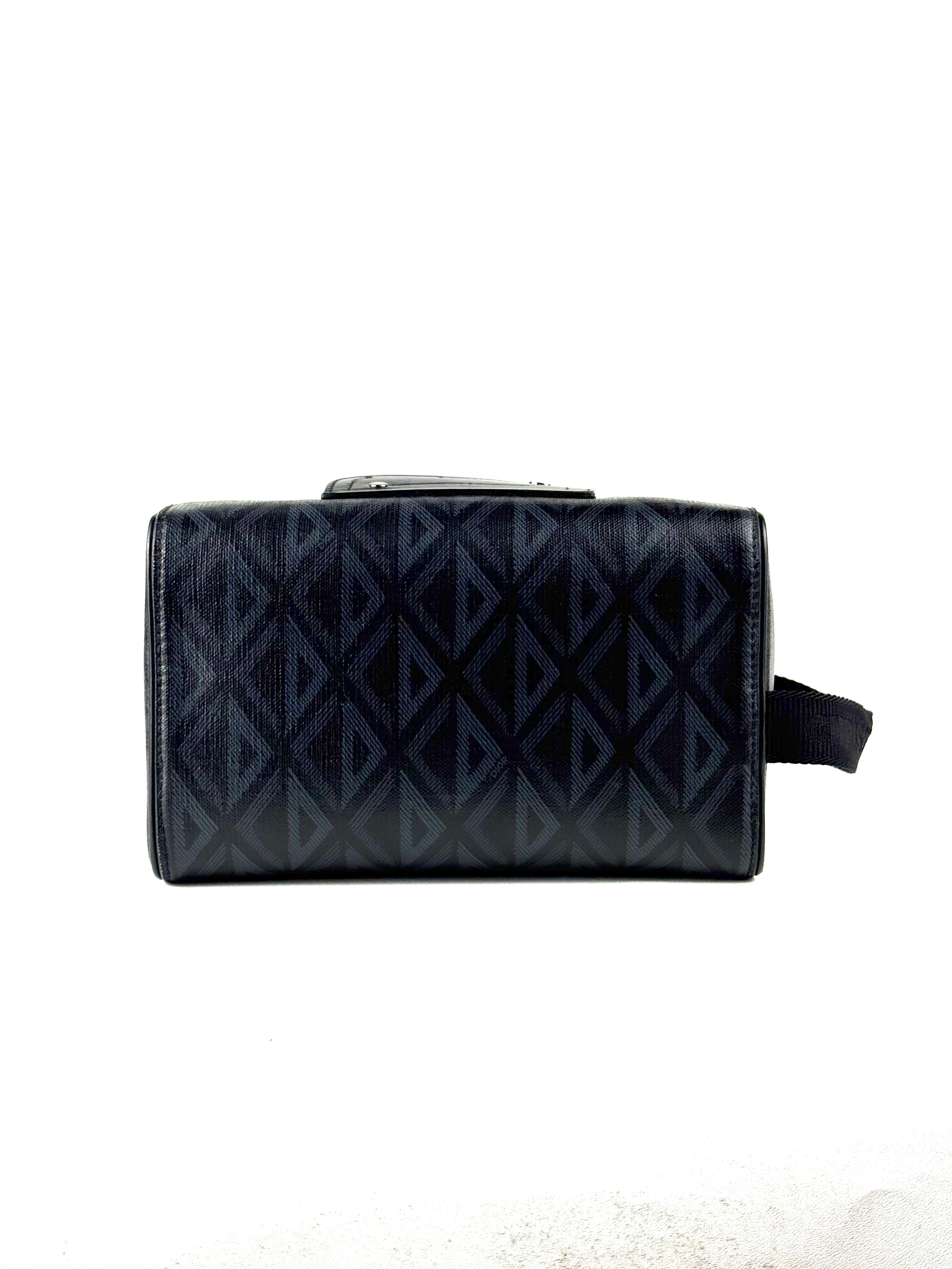 Christian Dior Diamond Black Lingot Toiletry Pouch Bag