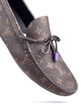 Louis Vuitton Monogram Brown Racer Leather Moccasins 6