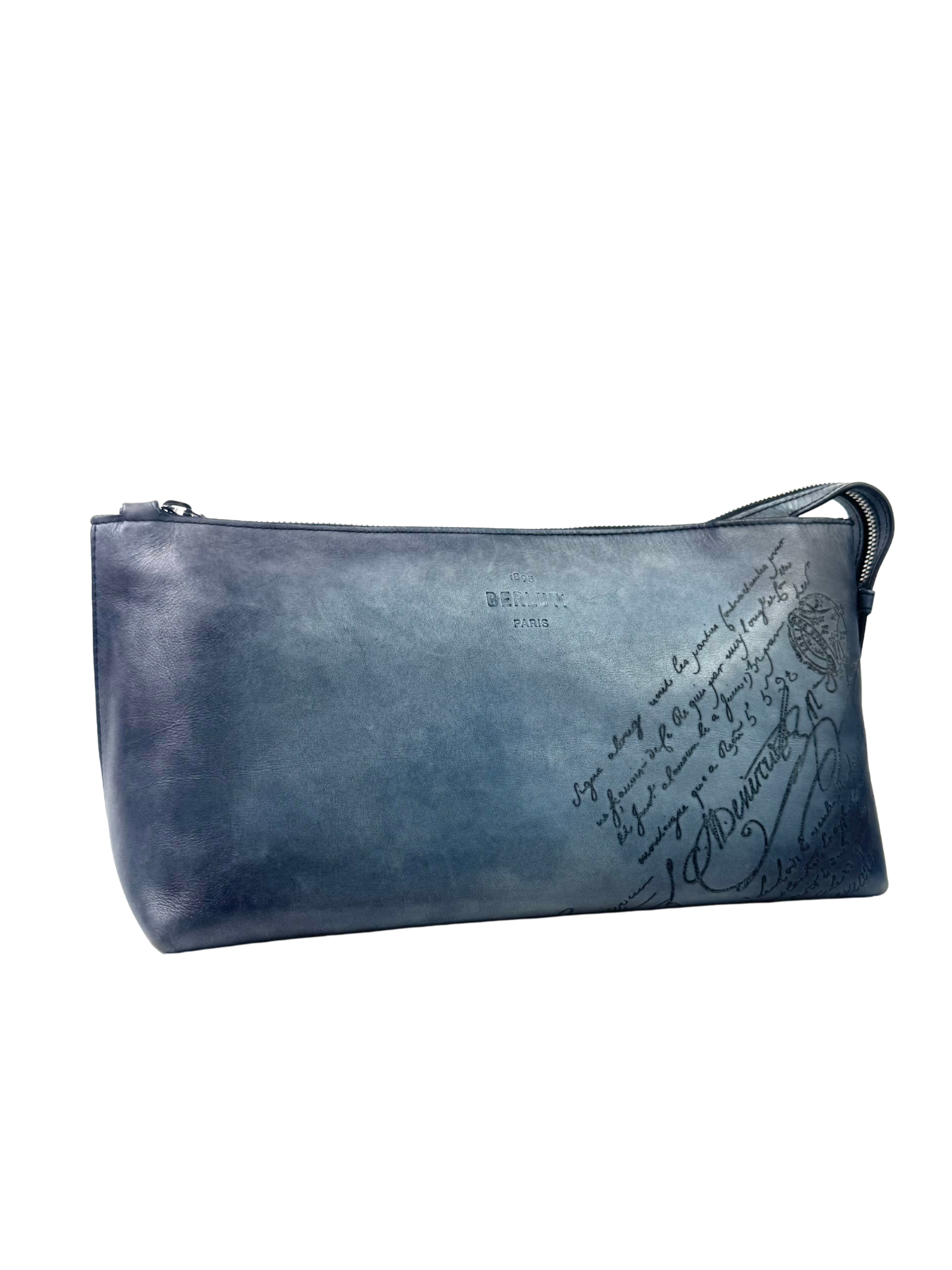 Berluti Scritto Ivy Blue Toiletry Pouch Bag