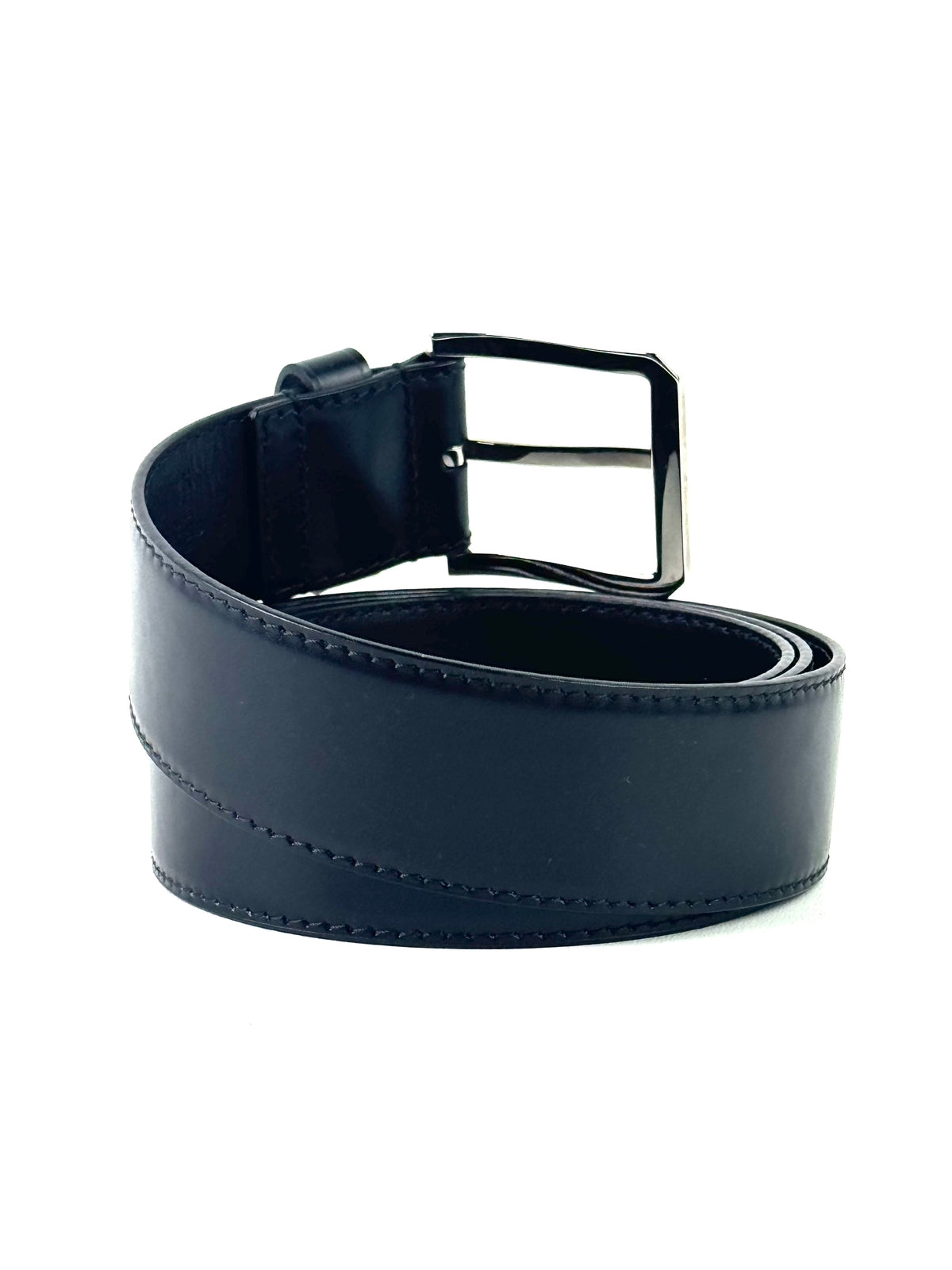Louis Vuitton City Pin Damier Black Leather Belt