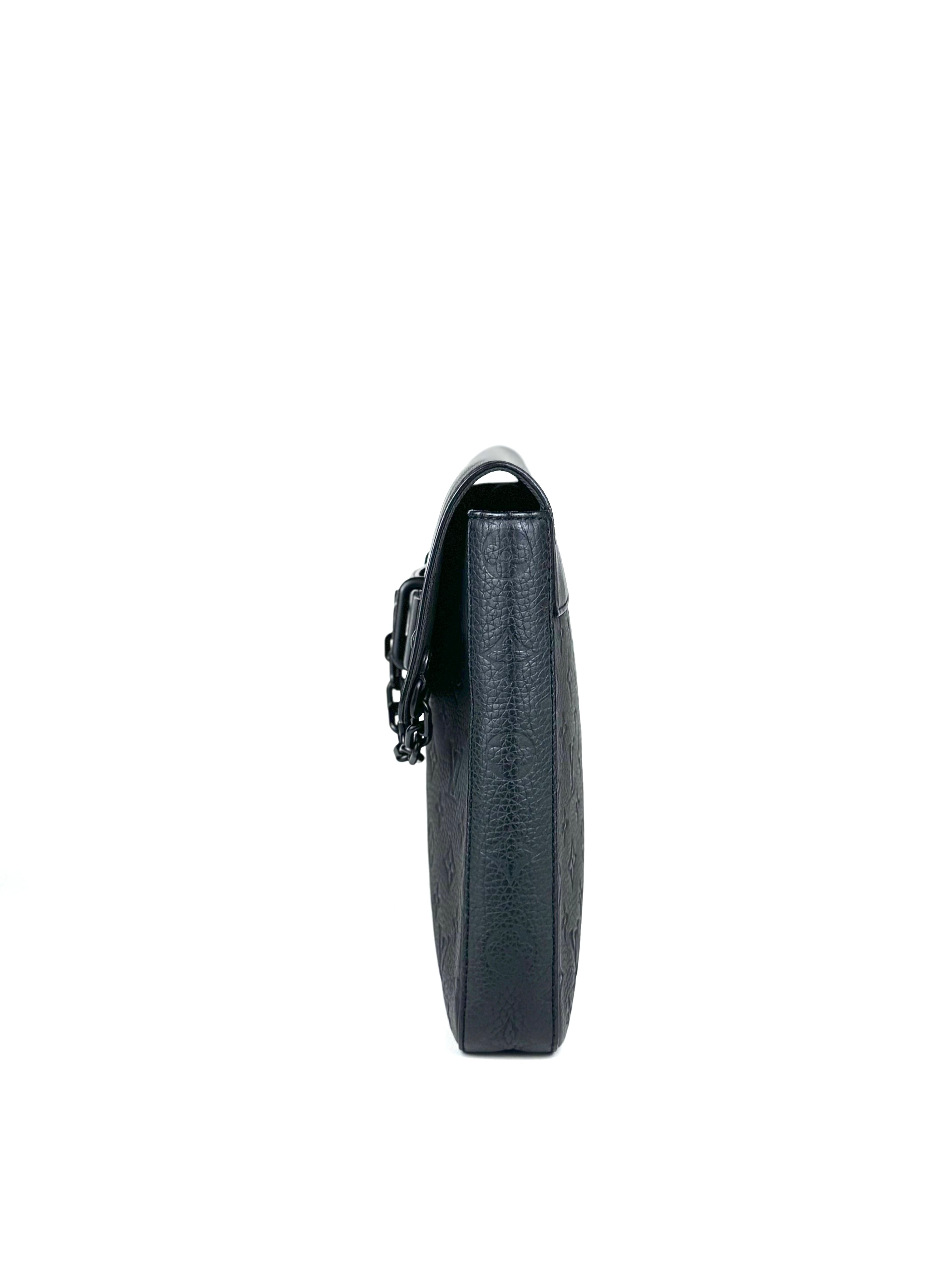 Louis Vuitton Steamer Taurillon Leather Monogram Clutch (Microchip)