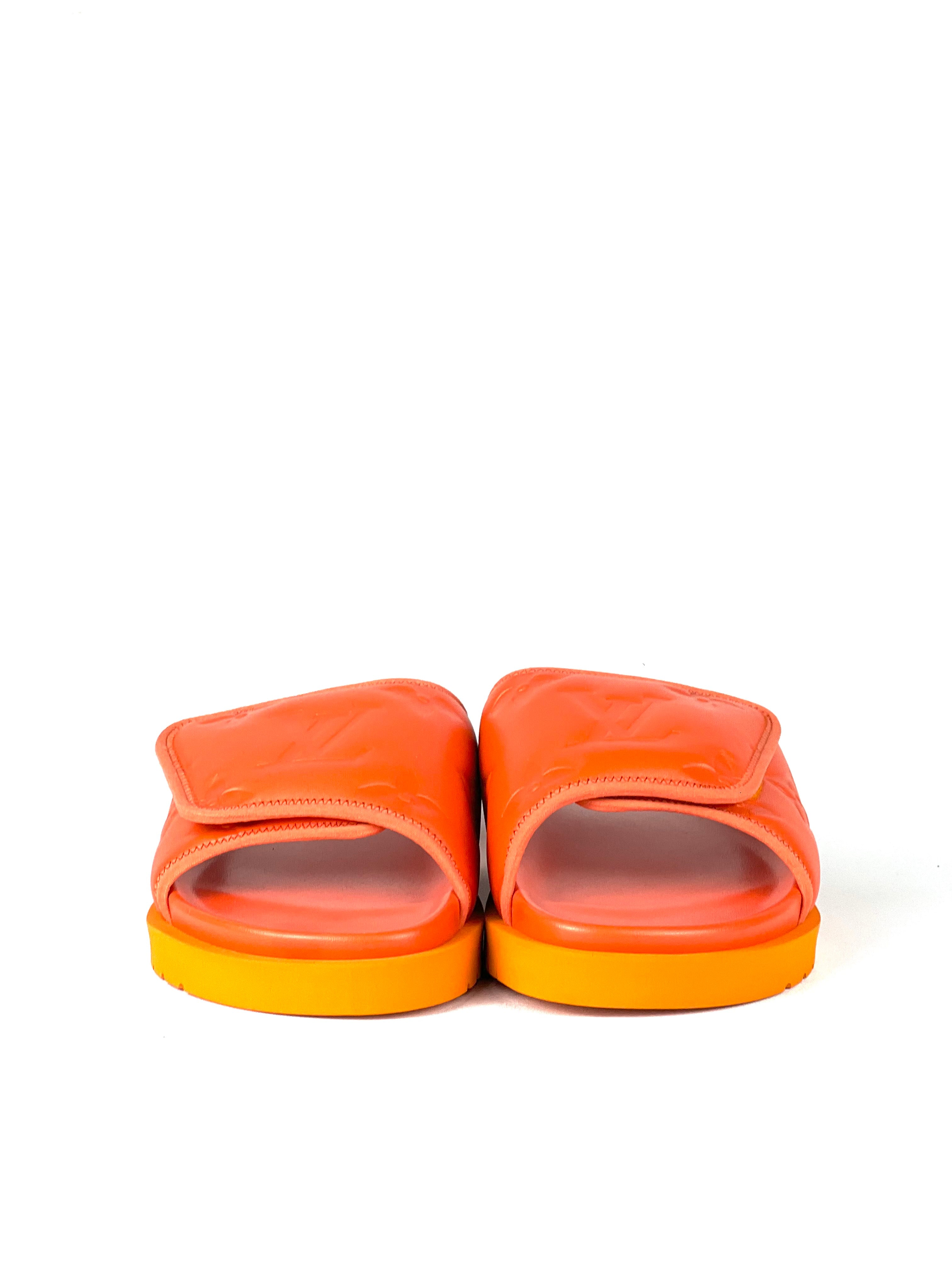 Louis Vuitton Miami Monogram Orange Mules