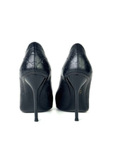 Gucci GG Supreme Embossed Leather Black Heels 4