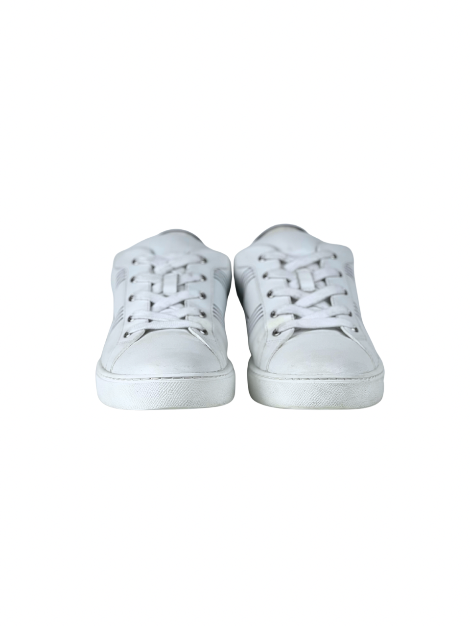 Hermès White / Black Avantage Leather Sneakers
