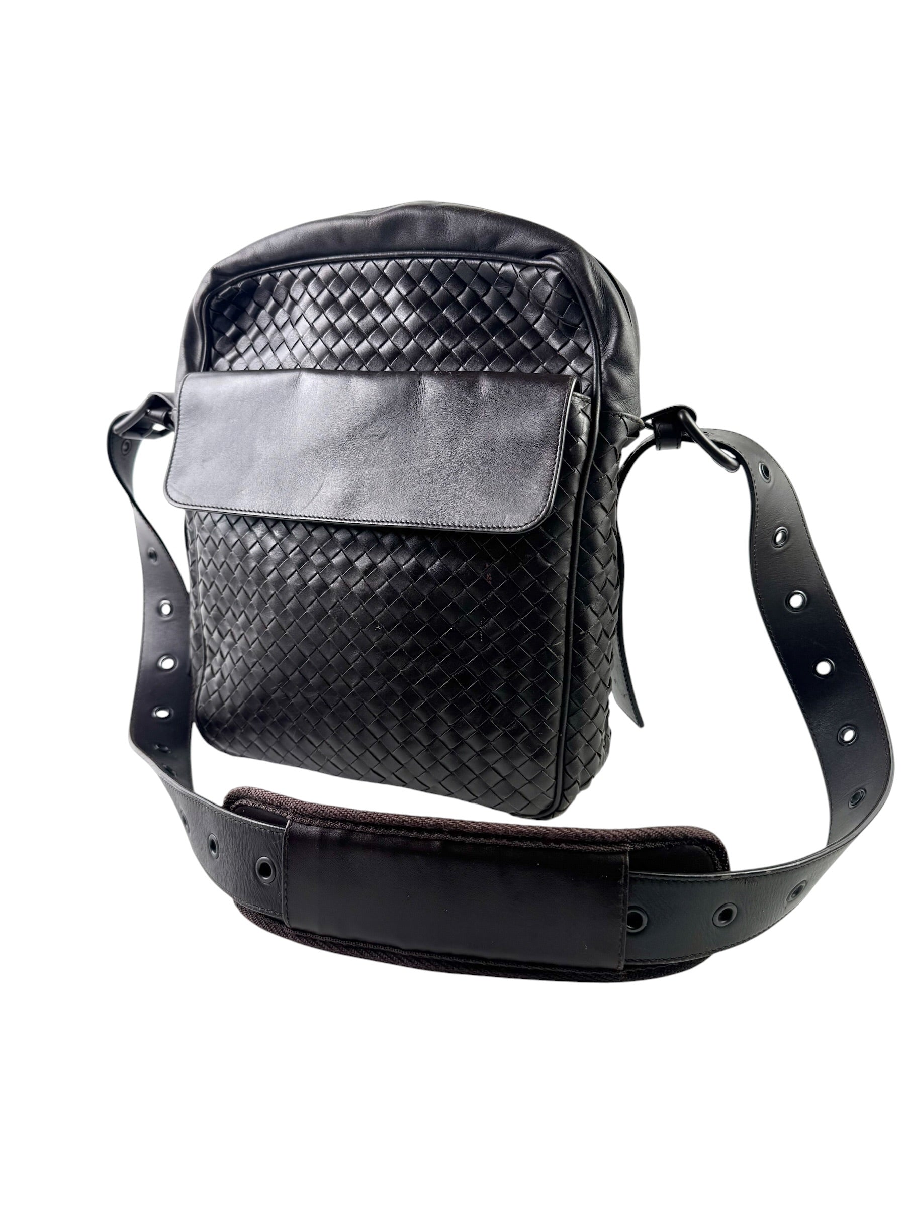 Bottega Veneta Intrecciato Brown Messenger Bag