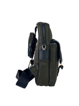 Prada Triangle Logo Tessuto Nylon Green & Black Slingbag 4
