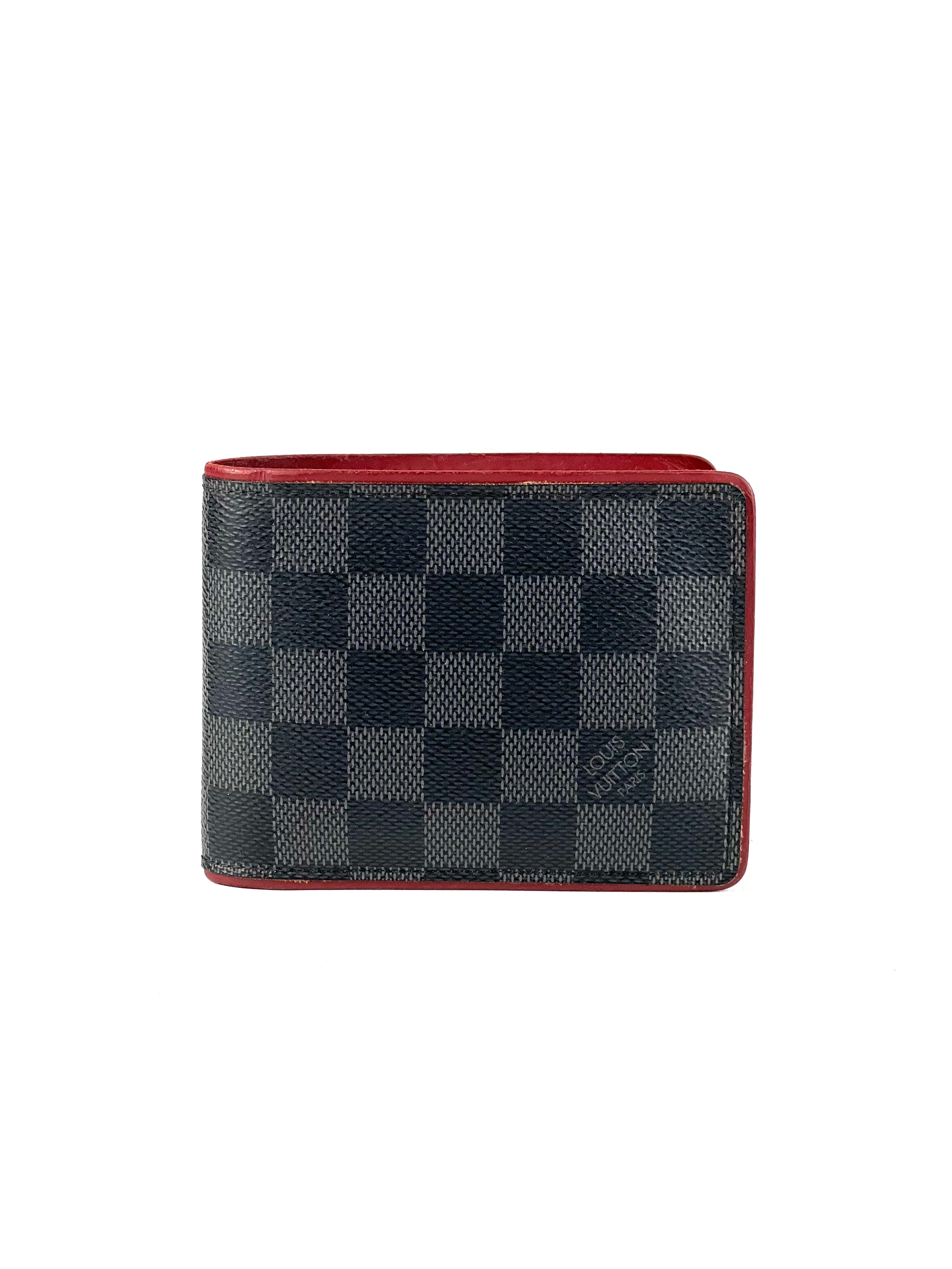 Louis Vuitton Damier Graphite Red Multiple Wallet