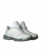 Prada White Knit Fabric Cloudbust Air Low Sneakers 1