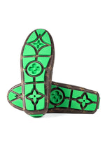 Louis Vuitton Driver Monogram Macassar Green Loafers 3