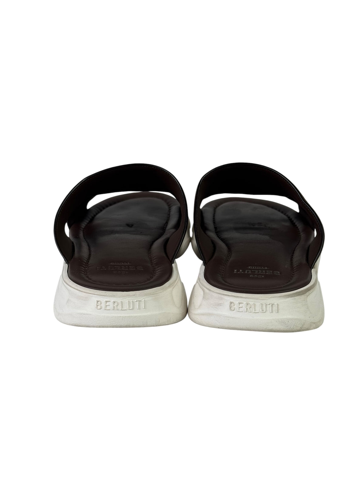 Berluti Scritto Shadow Leather Sandals