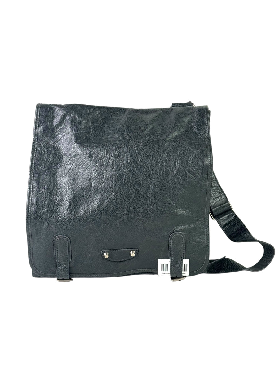 Balenciaga City Grey Leather Messenger Bag