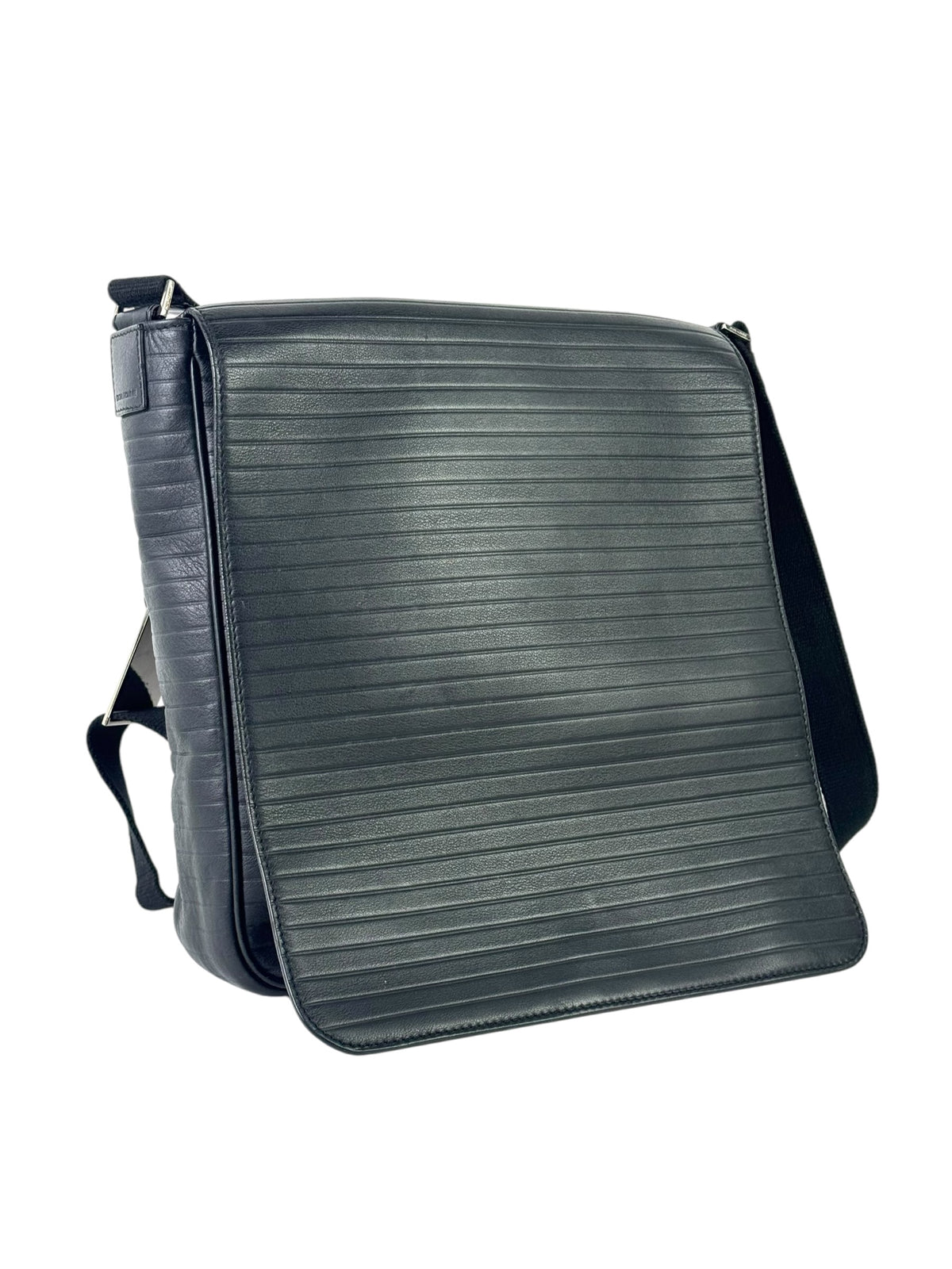 Christian Dior Black Leather Messenger Bag