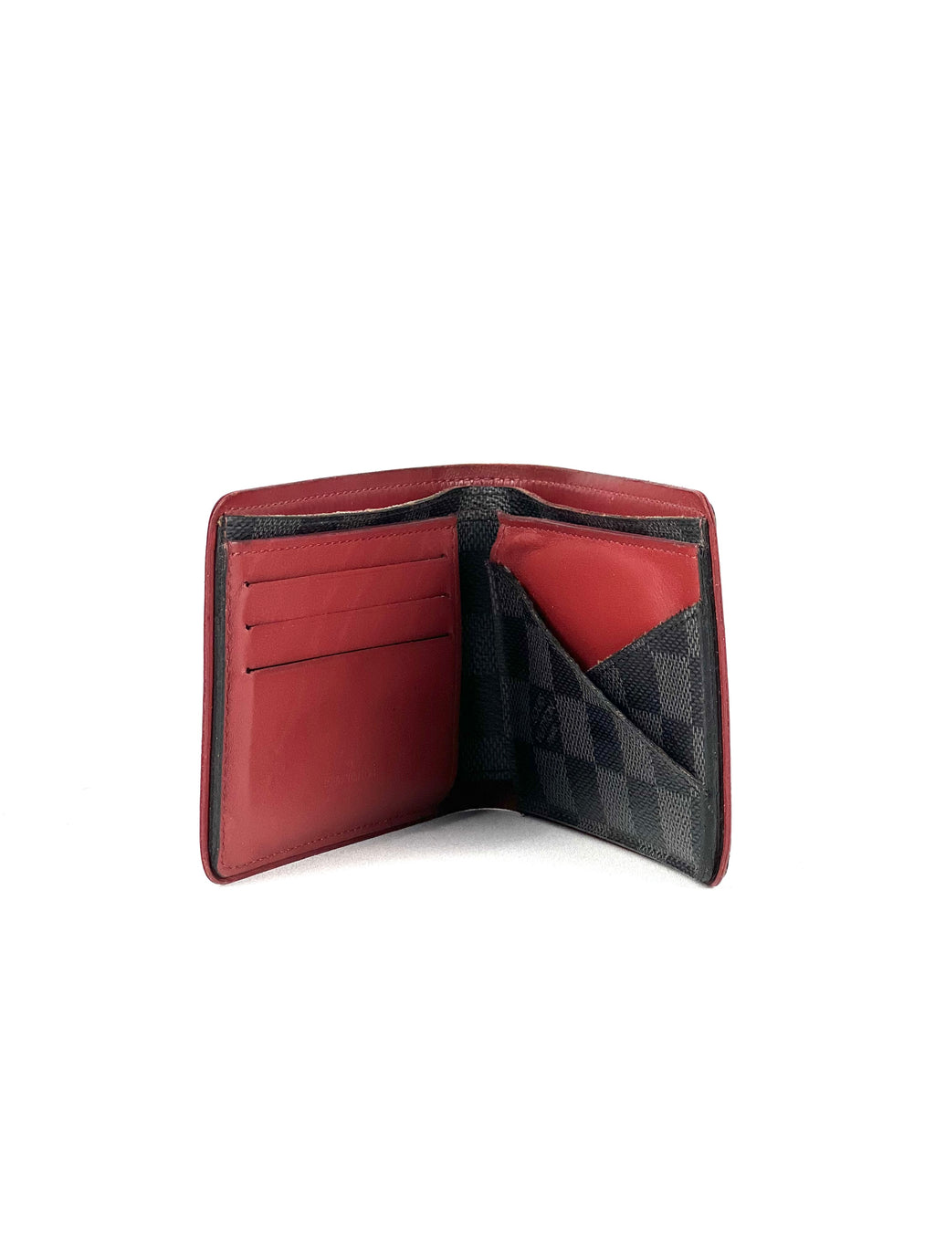 Louis Vuitton Damier Graphite Red Multiple Wallet