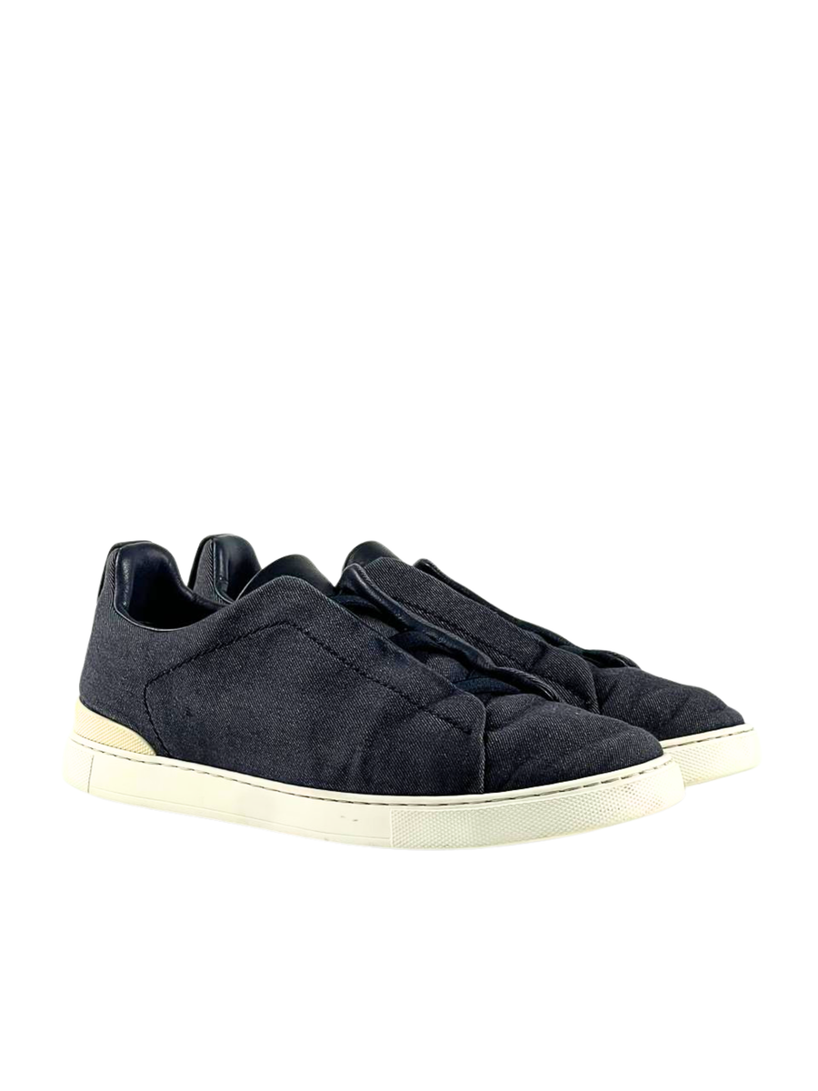 Zegna Triple Stitch Fabric Slip On