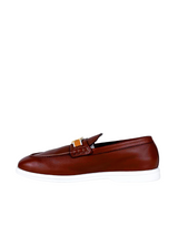 Louis Vuitton Estate Logo Brown Leather Loafers 3