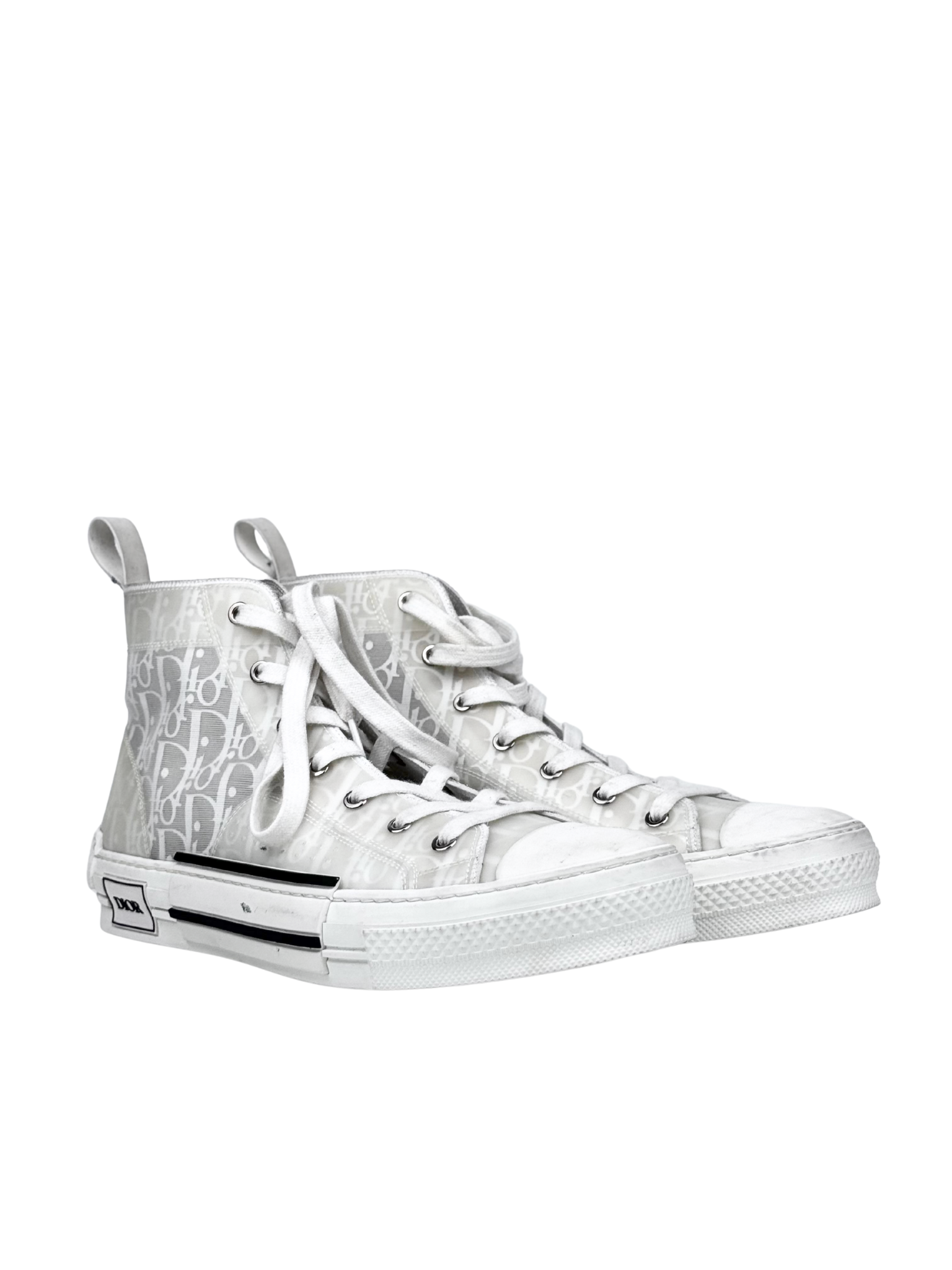 Christian Dior B23 Oblique White High Top Sneakers