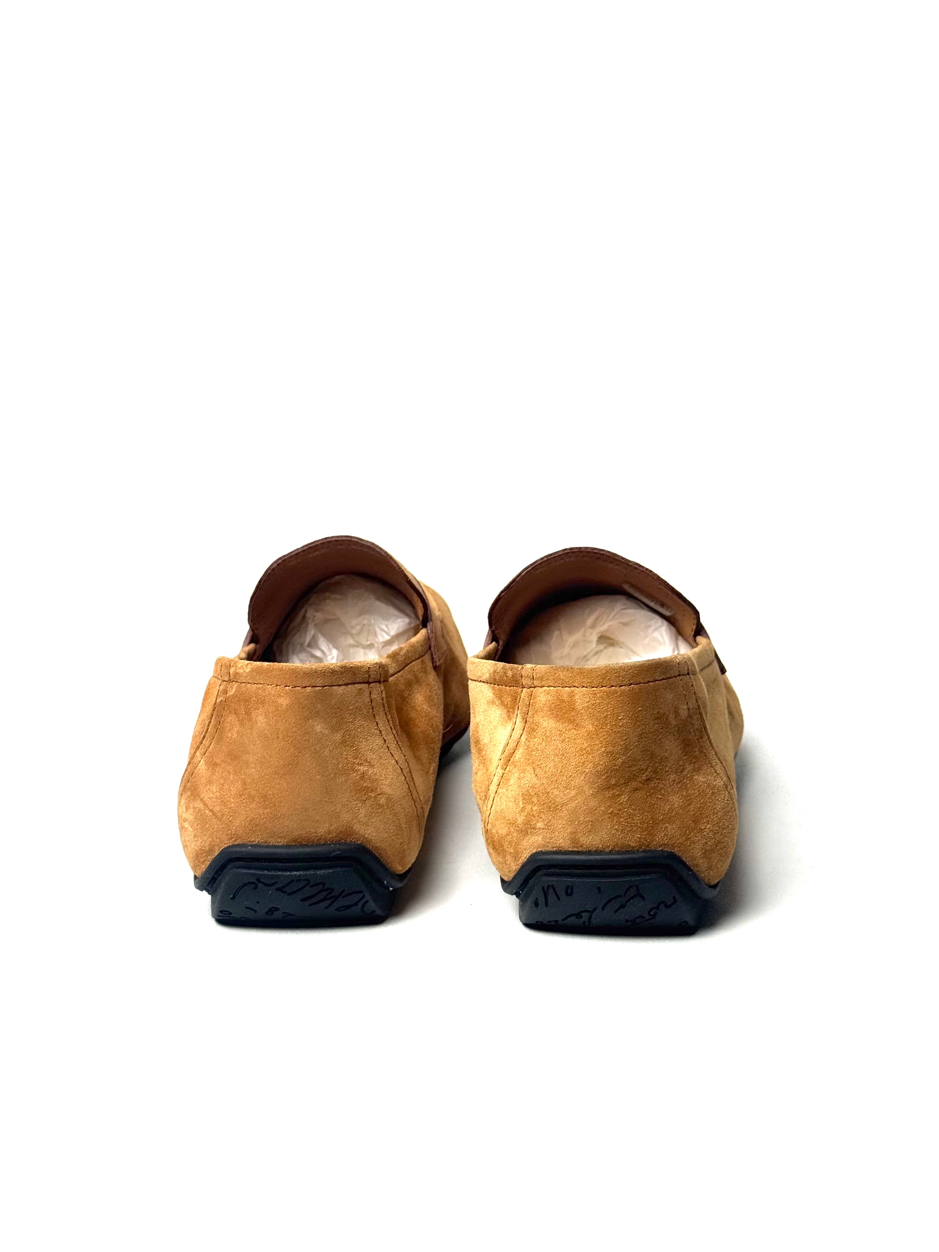 Berluti Lorenzo Scritto Brown Suede Loafers