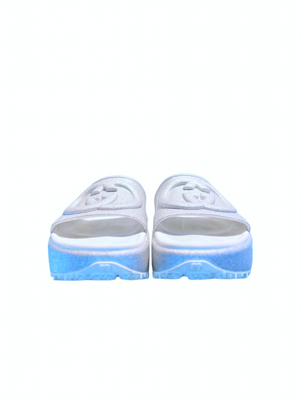 Gucci Slide Sandal Interlocking G Silver