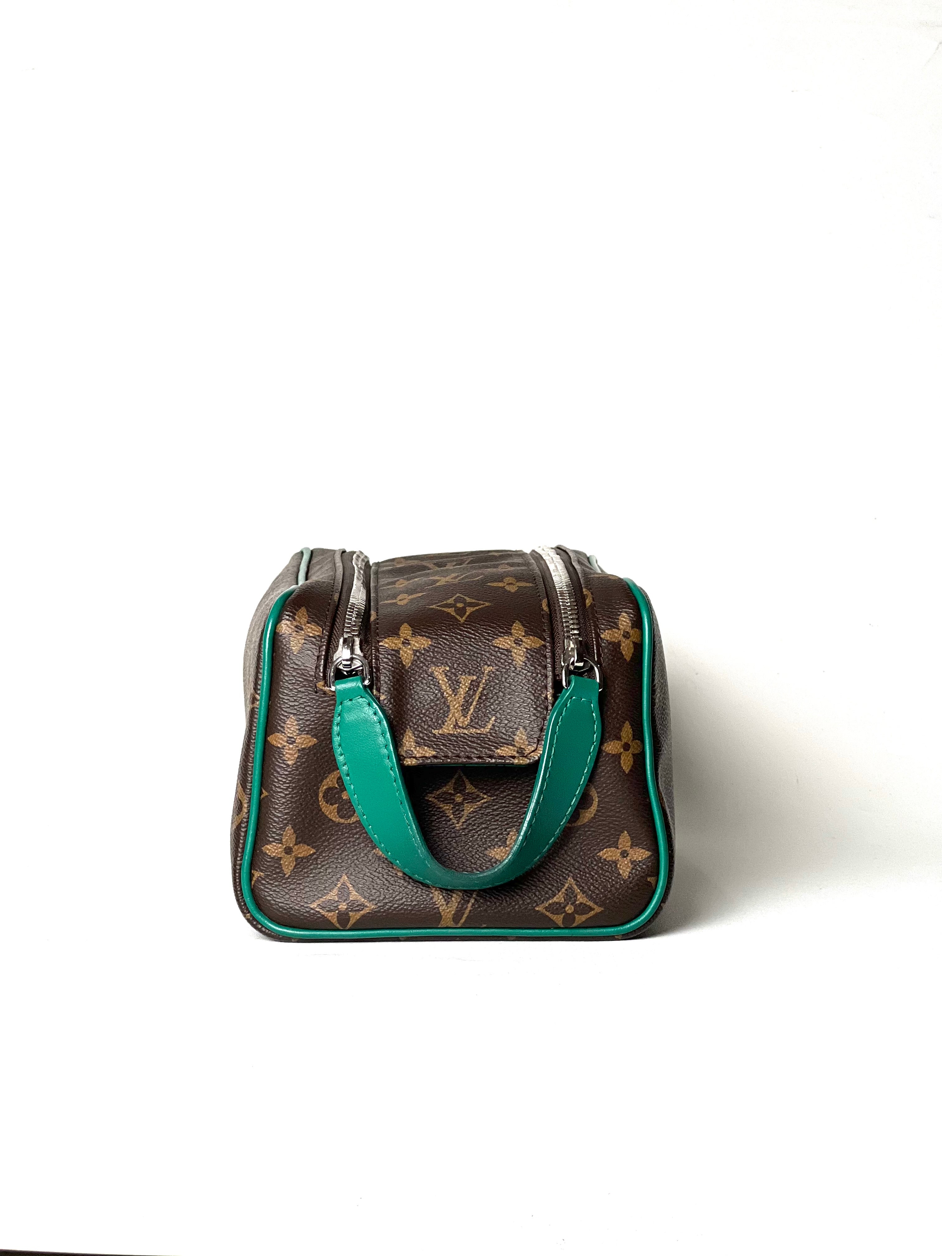 Louis Vuitton Monogram Macassar Green Toiletry Dopp Kit
