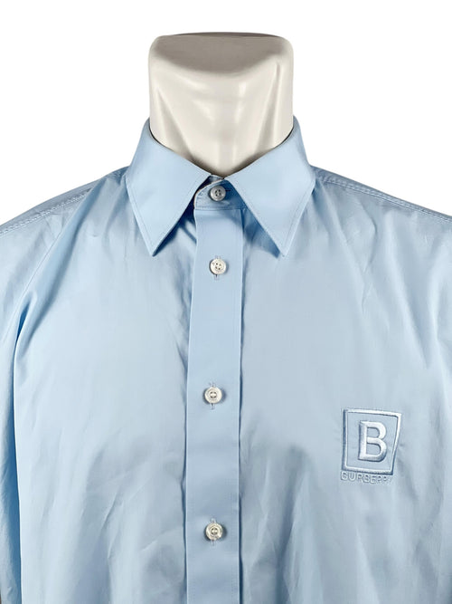 Burberry B Pocket Check Blue Shirt