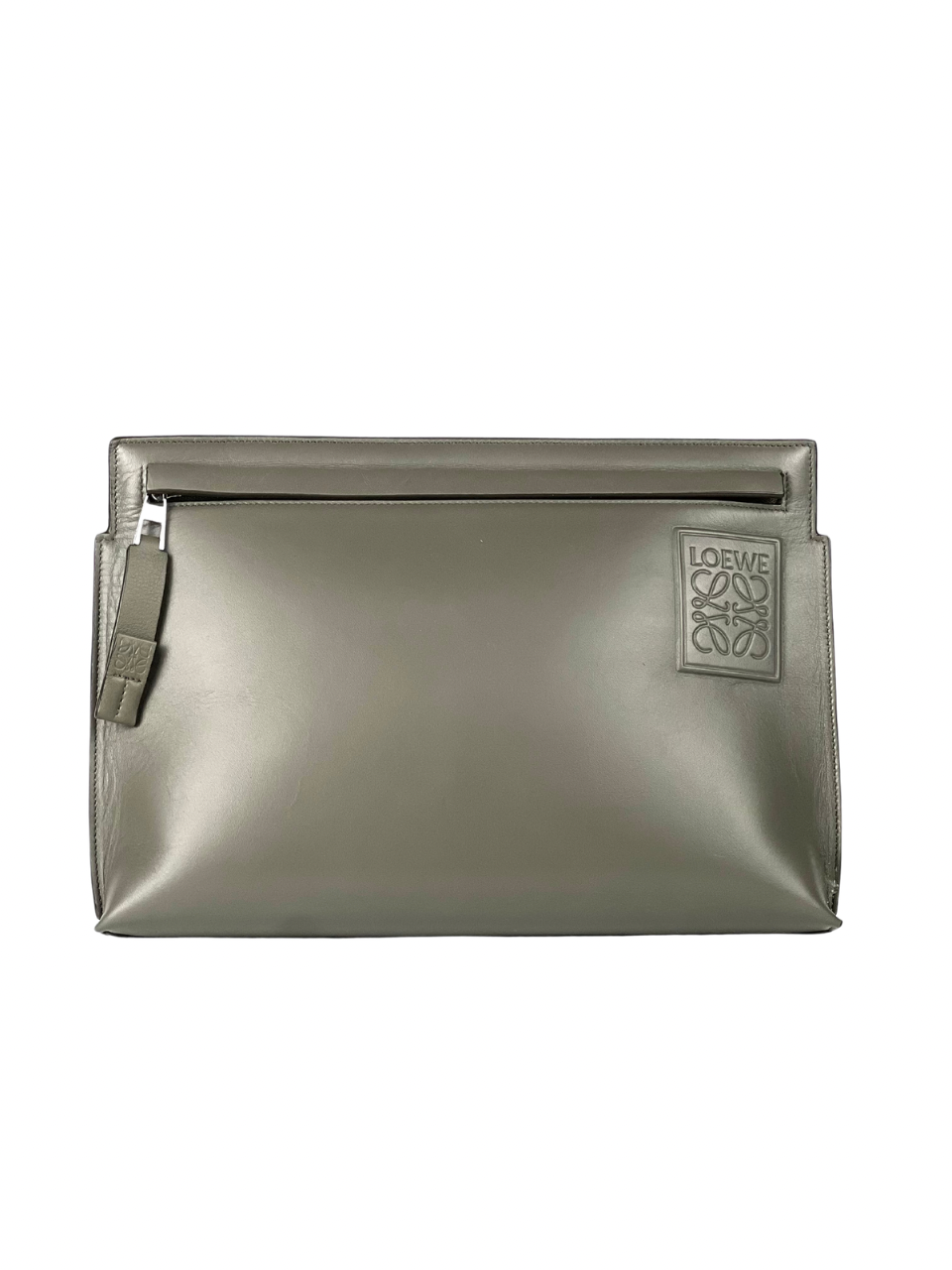 Loewe Anagram Leather Khaki T-Pouch