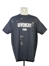 Givenchy Destroyed Logo Black Shirt 1