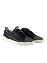 Zegna Triple Stitch Deerskin Suede Slip On 1