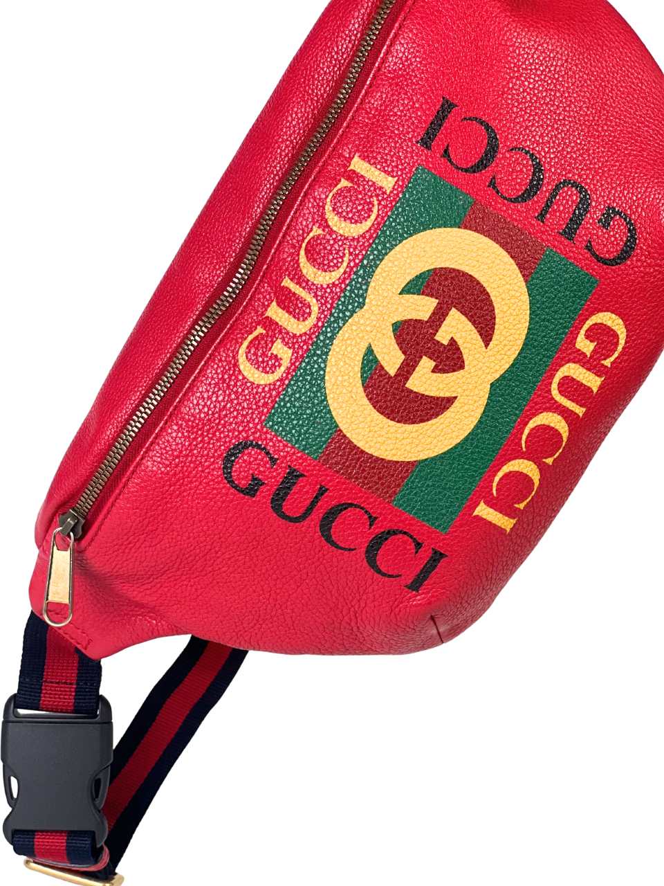 Gucci GG Logo Red Large Waistbag