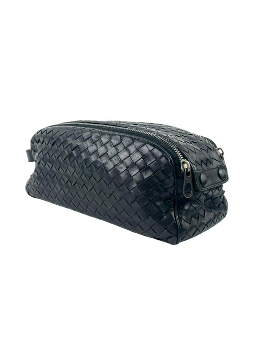 Bottega Veneta Intrecciato Black Toiletry Pouch