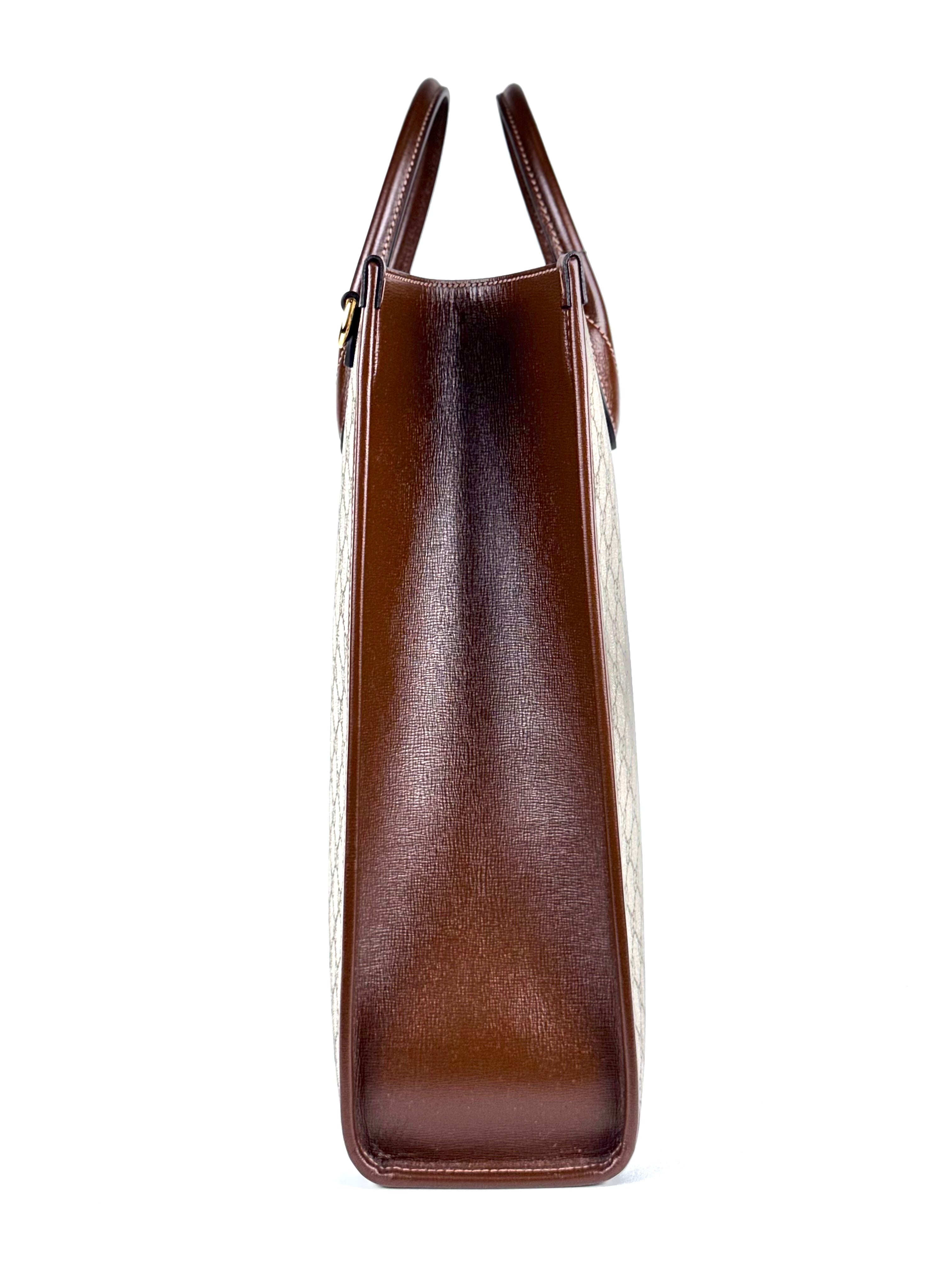 Gucci GG Supreme Brown Totebag