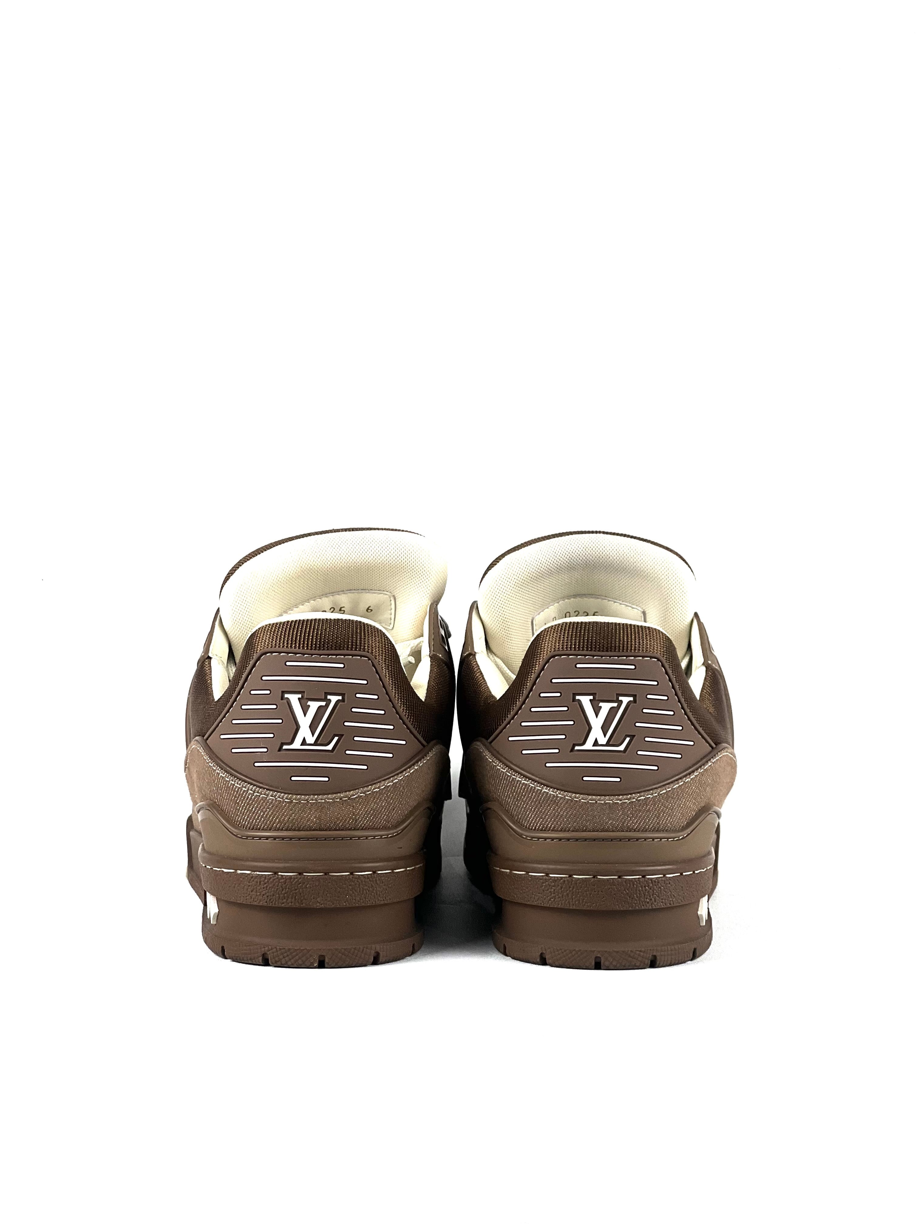 Louis Vuitton Trainer Monogram Denim Brown Sneakers