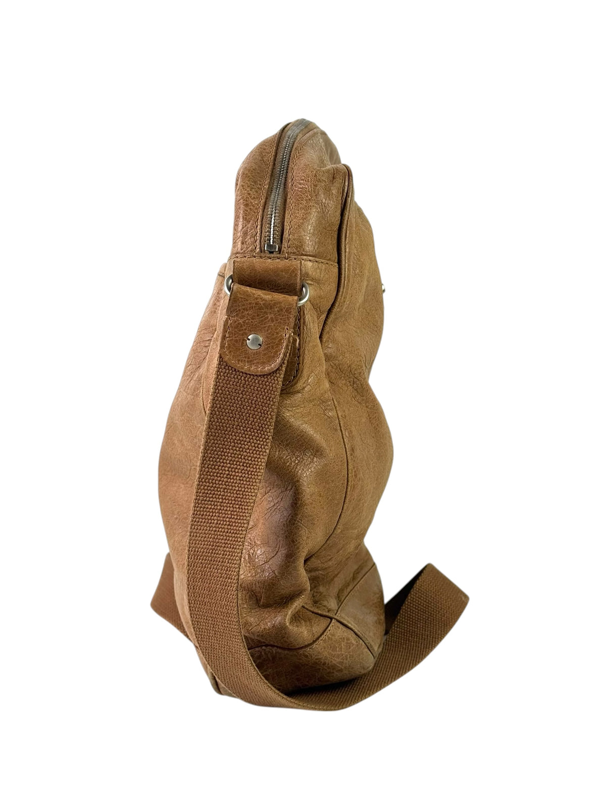 Balenciaga City Brown Leather Messenger Bag