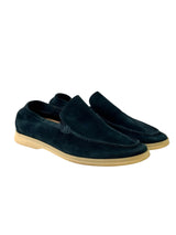 Loro Piana Summer Walk Petrol Green Suede Slip On 1