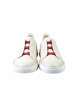 Zegna Japan Exclusive Triple Stitch Deerskin White Slip-On 2