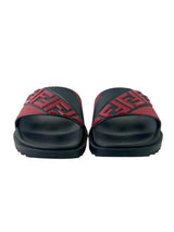 Fendi Diagonal FF Logo Red Black Slide 2