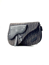 Christian Dior Saddle Pouch Oblique Jacquard Dark Grey Slingbag 3