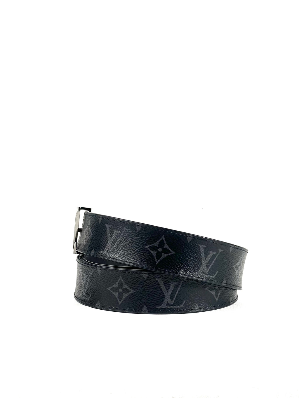 Louis Vuitton Initial Logo 35mm Eclipse Monogram Reversible Belt