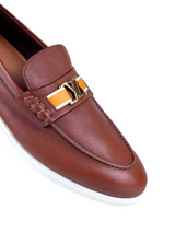 Louis Vuitton Estate Logo Brown Leather Loafers 6